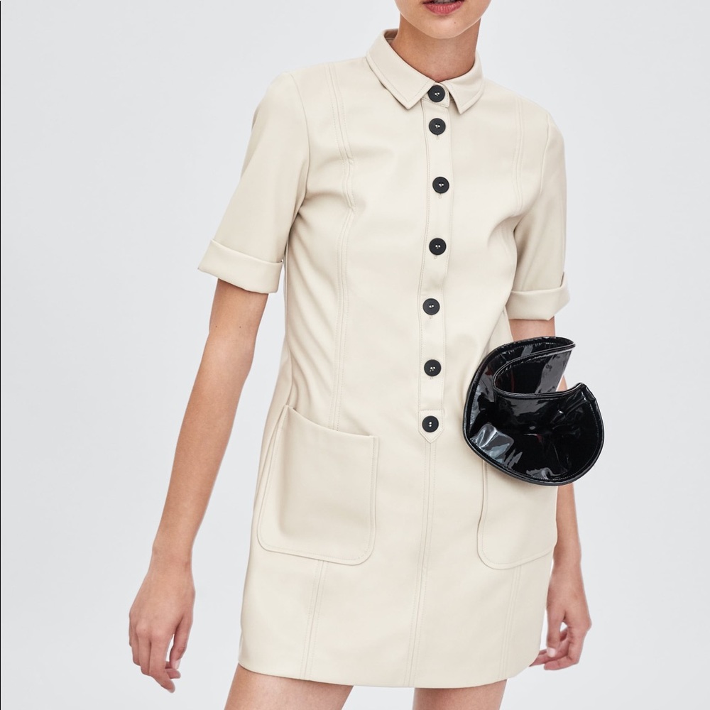 Zara faux leather dress
